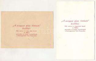 1849. 2Ft "Kincstári utalvány" imitációja, hátlapján "A magyar pénz története kiállít...