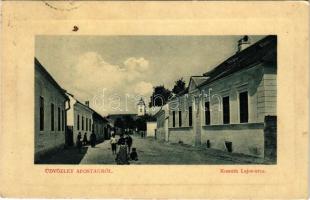 Apostag, Kossuth Lajos utca, templom. W.L. Bp. 5753. Bencze Sándor kiadása (EK)