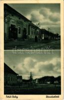 Felsőbalog, Vysni Blh, Vysny Blh (Vámosbalog, Nagybalog, Balogvár, Velky Blh); utca részletek, vendéglő, üzletek. Özv. György Jánosné kiadása / street view, restaurant, shops (EB)