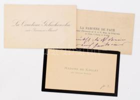 cca 1900-1940 Vegyes névjegykártya tétel, főleg osztrák személyek kártyáival, kb. 100 db. Köztük: Pr...