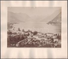 cca 1900-1910 Olaszország, a Comói-tó látképe, nagyméretű fotó kartonon, kissé vetemedett, 20,5x27 cm, karton: 29x33 cm
