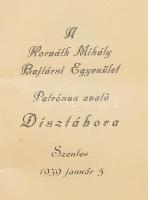 1939 Szentes, a Horváth Mihály Bajtársi Egyesület táncrendje