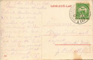 1910 Nagyszeben, Hermannstadt, Sibiu; Fleischergasse / Hentes utca / street view + "BRASSÓ - NA...