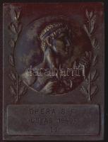 1949 "Opera SE-Úszás" ff szögletes emlékplakett T:2