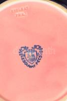 Zsolnay orchidea mintás csészealj, jelzett, restaurált, d:15,5 cm