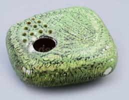 Iparművész ikebana váza, hibátlan, 16,15 cm