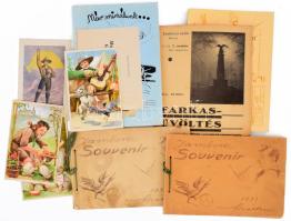 Vegyes cerkész tétel, 12 db: 

1933 Gödöllő, Jamboree Souvenir, Márton Lajos sokszorosított grafik...