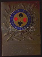 Csehszlovákia 1937 "Csehszlovák Bridzs Szövetség" br szögletes emlékplakett T:2