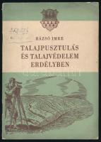 Rázsó Imre: Talajpusztulás és talajvédelem Erdélyben. Bp., 1944, (Révai-ny.), 20 p. Egyetlen kiadás. Szövegközti fekete-fehér képekkel illusztrálva. Kiadói tűzött papírkötés, kissé viseltes borítóval, a borítón törésnyomokkal, ceruzás feljegyzésekkel, hátoldalán tollas firkákkal. Ritka!