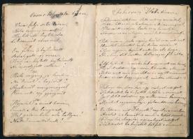 1892 Horváth Pál huszár által kézzel írt verses füzet