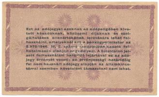 1946. 100.000AP vízjeles papíron, "E34 00.249" sorszámmal T:F
Adamo P51