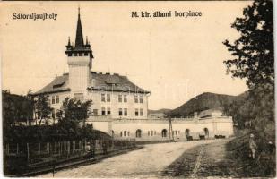 1928 Sátoraljaújhely, M. kir. állami borpince. Vasúti levelezőlapárusítás 4833. + "SÁTORALJAÚJHELY - BUDAPEST 34 C" vasúti mozgóposta bélyegző (EK)