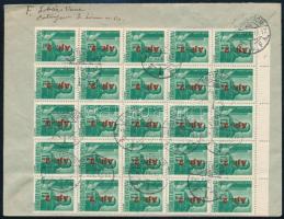 1946 (12. díjszabás) Céges távolsági levél Betűs Cs.5-2./24f + hátoldalán 25 db Ajl.2./12f bérmentesítéssel "ESZTERGOM" - Budapest