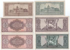 1945-1946. 10.000.000P - 100.000.000MP (6x) T:F