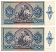 1941. 20P (2x) sorszámkövetők "C 078 079786 - C 078 079787" T:XF
Adamo P12