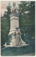1917 Arad, Darányi János (város főorvosa) emlékszobor a Baross parkban / statue of the town's head doctor in the park (r)
