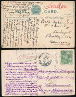 cca 1910 báró Splényi Ernőnek és Magyar Károly főispánnak szóló 2 db képeslap