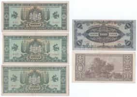 1946. 10.000MP - 1.000.000.000MP (9db, 6xklf) T:F, mindegyik szép papír, folt, közte XF