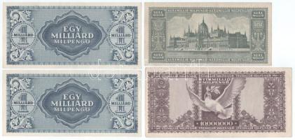 1946. 10.000MP - 1.000.000.000MP (9db, 6xklf) T:F, mindegyik szép papír, folt, közte XF