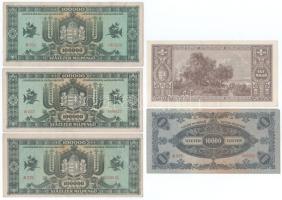 1946. 10.000MP - 1.000.000.000MP (9db, 6xklf) T:F, javarészben szép papír, folt, közte XF