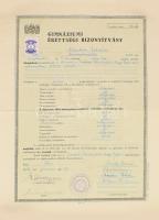 1957 Pécsi Tudományegyetem ÁJK által kiállított diploma + 2 db okmány