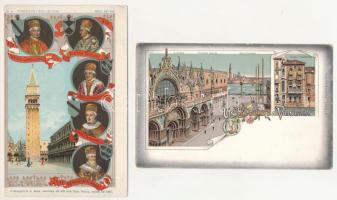 VELENCE - 10 db RÉGI város képeslap, közte lithok / VENICE - 10 pre-1945 town postcards, with some l...
