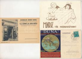 3 db RÉGI magyar reklám képeslap / 3 pre-1945 Hungarian advertisement cards