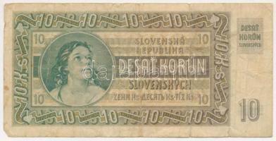Szlovákia 1939. 10K "Vx 41 193912" T:VG
Slovakia 1939. 10 Korun "Vx 41 193912" ...