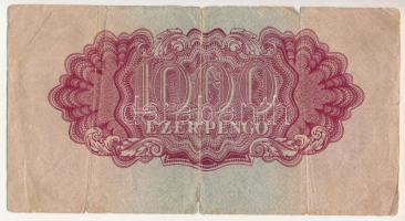 1944. 1000P "A Vöröshadsereg Parancsnoksága", "TP 570875" T:VG,G, nagyobb szakad...