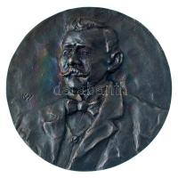 Kiss György (1943-2016) DN "Teszársz Károly - Vas- és Fémmunkások Központi Szövetségének első elnöke" kétoldalas bronz plakett (109mm) T:UNC