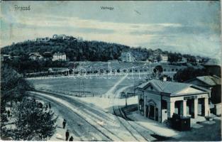 1906 Brassó, Kronstadt, Brasov; Várhegy, városi vasút megállóhelye, vasútállomás. H. Zeidner kiadása / castle hill, urban railway station (r)