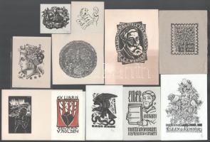 20 db ex libris, vegyes technika, papír, jelzéssel és jelzés nélkül