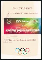 Dr. Urvári Sándor: 125 éves a Magyar Torna Szövetség. Egy sportdiplomata naplójából. DEDIKÁLT! H.n., é.n. Kiadói papírkötés, jó állapotban.