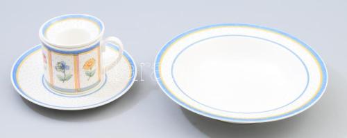 Villeroy &amp; Boch "Julie" reggeliző szett, jelzett, hibátlan, d: 19,5 cm