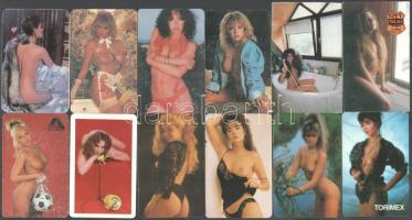 cca 1980 12 db erotikus akt kártyanaptár