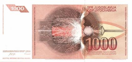 Jugoszlávia 9db (8klf) modern bankjegy T:I