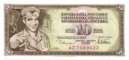 Jugoszlávia 9db (8klf) modern bankjegy T:I