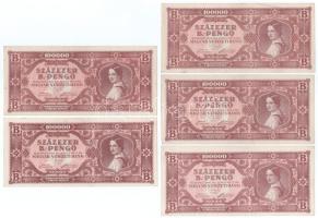 1946. 100.000BP (10x) T:XF-F szép papír, fo. Adamo P36