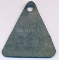 1929. "Miskolc" fém ebadójegy / kutyabárca, "334" sorszámmal (32x34mm) T:VF