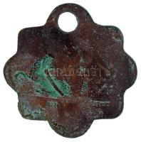 1914. "Fejér Vármegye" bronz ebadójegy / kutyabárca, "257" sorszámmal (34x34mm) ...