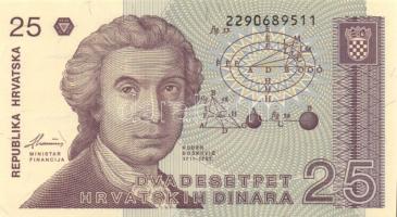 Horvátország 6 klf db modern bankjegy T:I