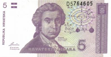 Horvátország 6 klf db modern bankjegy T:I