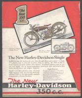 cca 1920-1930 Harley-Davidson. The New Harley-Davidson 350 c.c. Színes, illusztrált, angol nyelvű Ha...