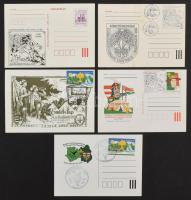 Sok példányos használatlan, nagyrészt alkalmi bélyegzésű CSERKÉSZ motívum boríték, levelezőlap, emléklap tétel, legalább 800-1.000 db