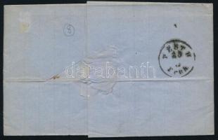 1864 15kr levélen "PANCSOVA" - Pest 1864 15kr on cover "PANCSOVA" - Pest