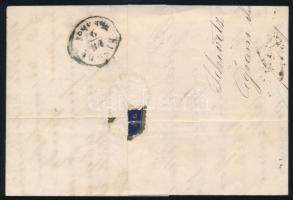 1864 5kr távolsági levélen "AGRAM" - Sissek 1864 5kr on domestic cover "AGRAM" -...