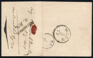 1858 3kr + 6kr on cover "TEMESVÁR" - Egg. Certificate: Goller 1858 3kr + 6kr levélen "...