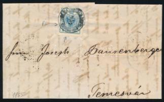 1855 9kr on cover "MECZENZÉF" - Temesvár, 1855 9kr levélen "MECZENZÉF" - Temesvár