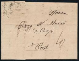 1839 Levél 10kr portóval "Temesvár" - "PESTH", 1839 Cover with 10kr postage due "Temesvár" - "PESTH"