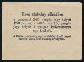 1933 Gödöllő Jamboree utalvány kedvezményes jegy vásárlására / 1933 Gödöllő Jamboree voucher for dis...